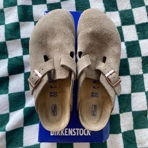 Birkenstocks Boston Suede Taupe